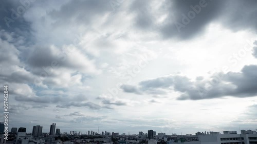 Moving clouds time lapse, 4K 