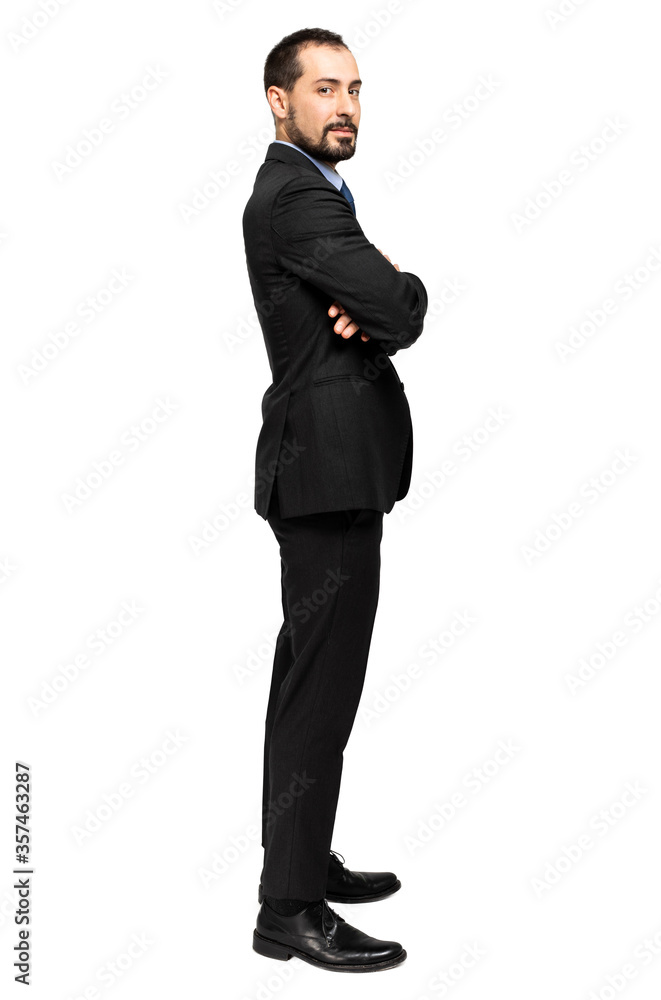 Friendly manager isolated on white Friendly manager isolated on white