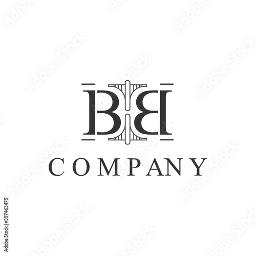 Bridge logo with the initial letter B. a creative idea to design a bridge logo template
