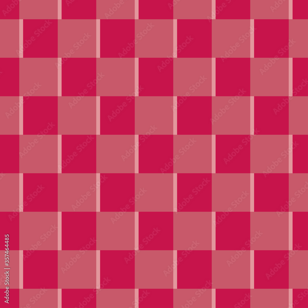 Pink squares on red seamless background. Pink squares on red seamless background.