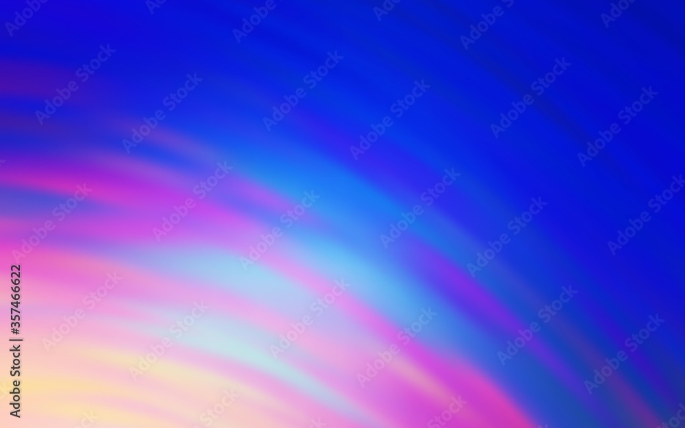 Light Pink, Blue vector template with curved lines.