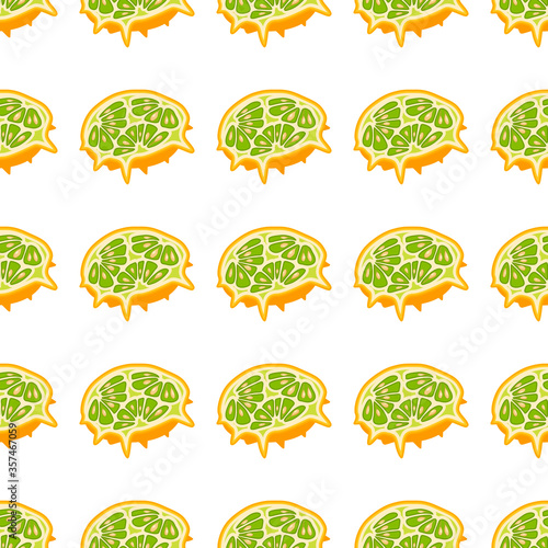 Illustration on theme big colored seamless kiwano