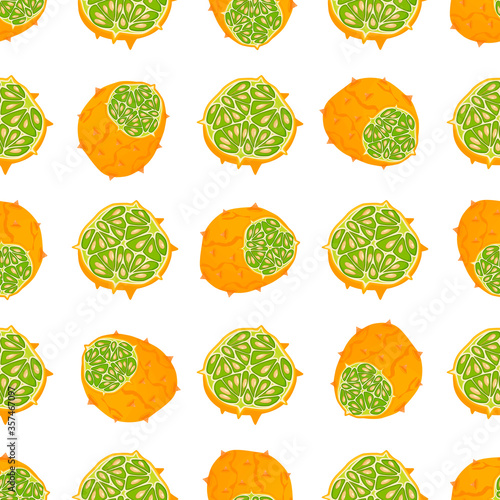 Illustration on theme big colored seamless kiwano