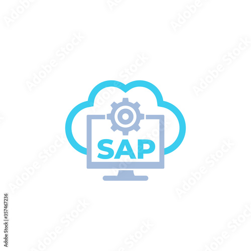 SAP, business cloud software vector icon