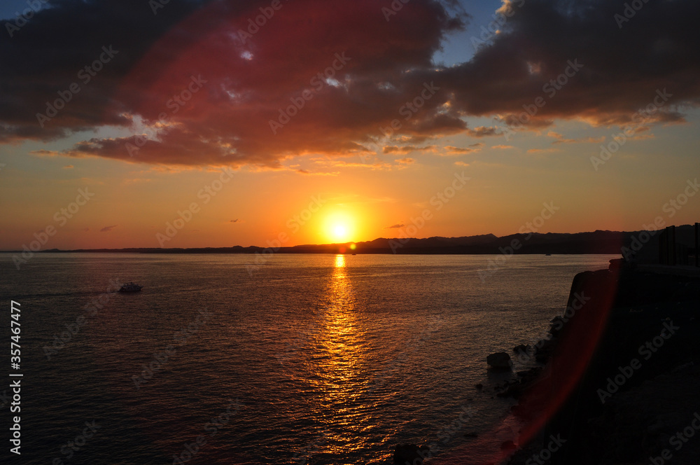 Wonderful sunset by the Red Sea, Sharm El-Sheikh, Egypt