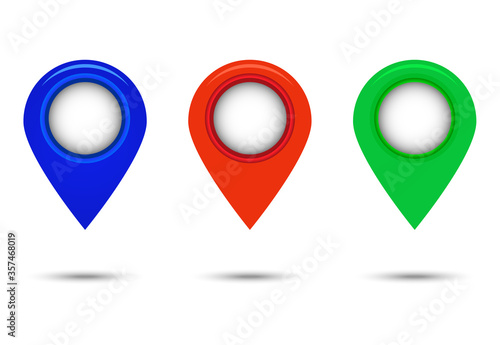 Free Download Set of geolocation icons. Label. Map pointer. - GFXLoad