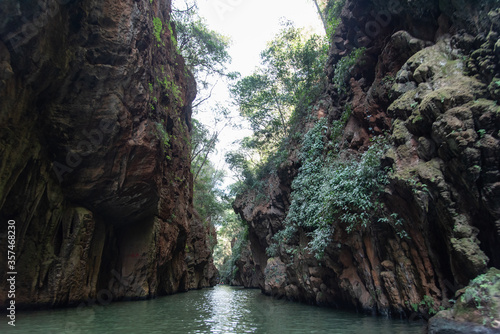 Fototapeta Naklejka Na Ścianę i Meble -  Jiu Xiang Rong Dong. February 2019. The inner of the Jiu Xiang Rong Dong cave near Kunming in Yunnan province(China)

