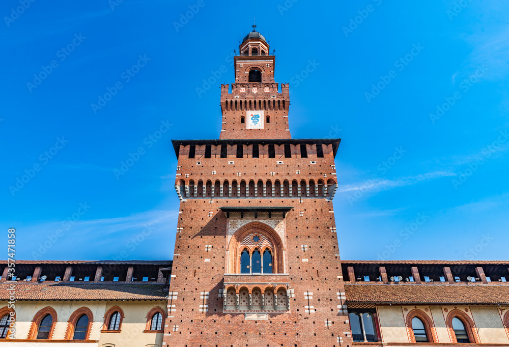 Castello Sforzesco in Milan, northern Italy.