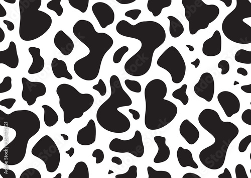 Abstract styled animal skin leopard seamless pattern design. Jaguar, leopard, cheetah, panther fur. Black and white