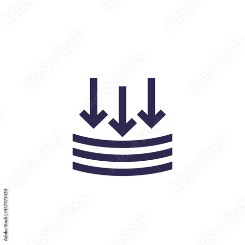 external pressure icon, vector sign
