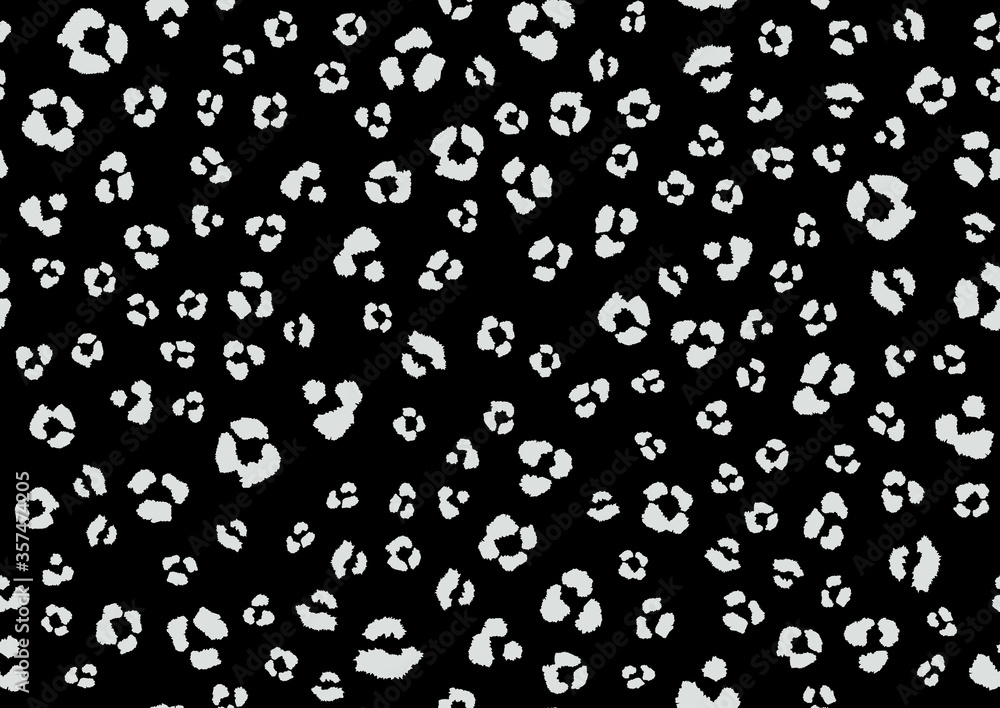 Abstract styled animal skin leopard seamless pattern design. Jaguar, leopard, cheetah, panther fur. Black and white Abstract styled animal skin leopard seamless pattern design. Jaguar, leopard, cheetah, panther fur. Black and white