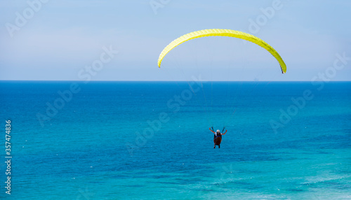 Para glider on a background of blue sky