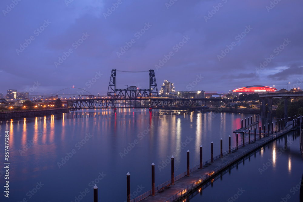 Portland water front and freeway Portland water front and freeway