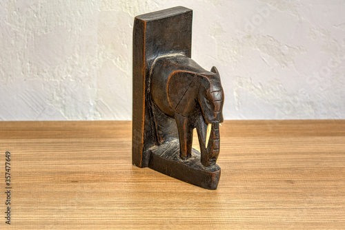 Photography antique wooden elephant