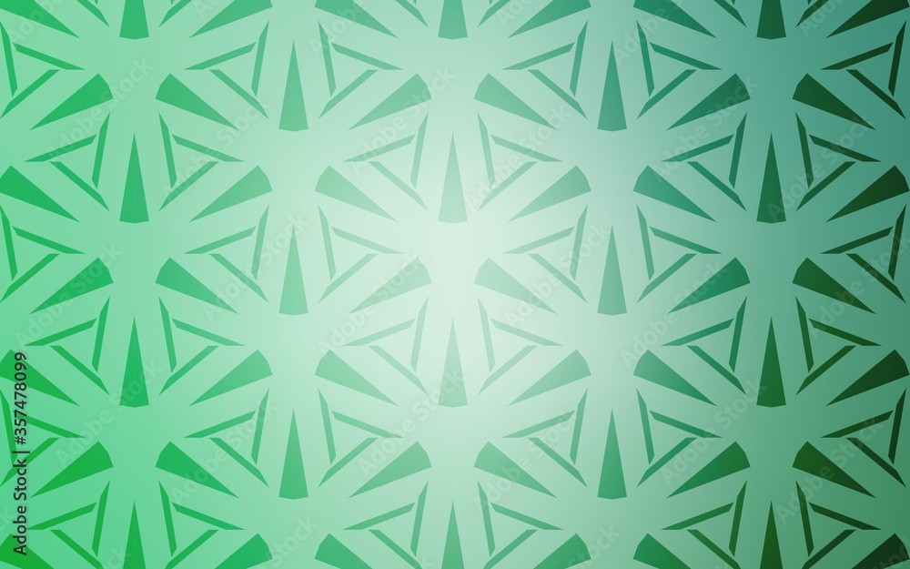 Light Green vector layout with lines, triangles. Light Green vector layout with lines, triangles.