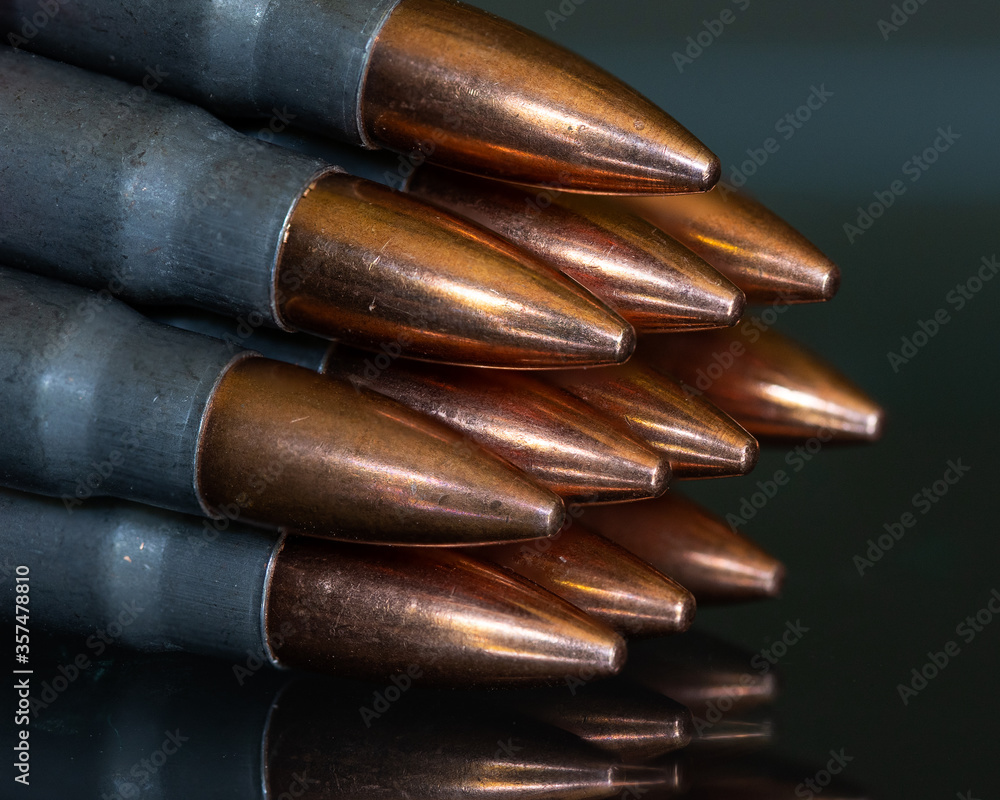 A Stack of 7.62x39 Russian Designed Ammunition A Stack of 7.62x39 Russian Designed Ammunition