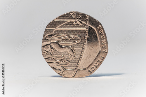 20p 20 pence piece tails