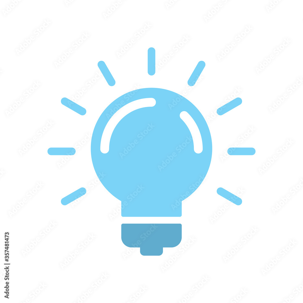 Light bulb icon. Electric lamp illustration, symbol of idea, innovation and solution. Light bulb icon. Electric lamp illustration, symbol of idea, innovation and solution.