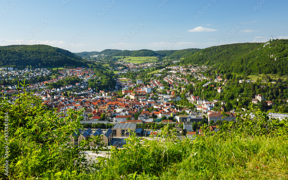 Ausblick auf die Stadt Albstadt im Zollernalbkreis