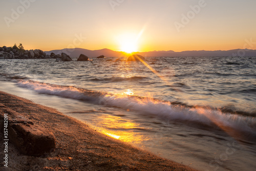 Golden hour at Lake Tahoe, California, USA