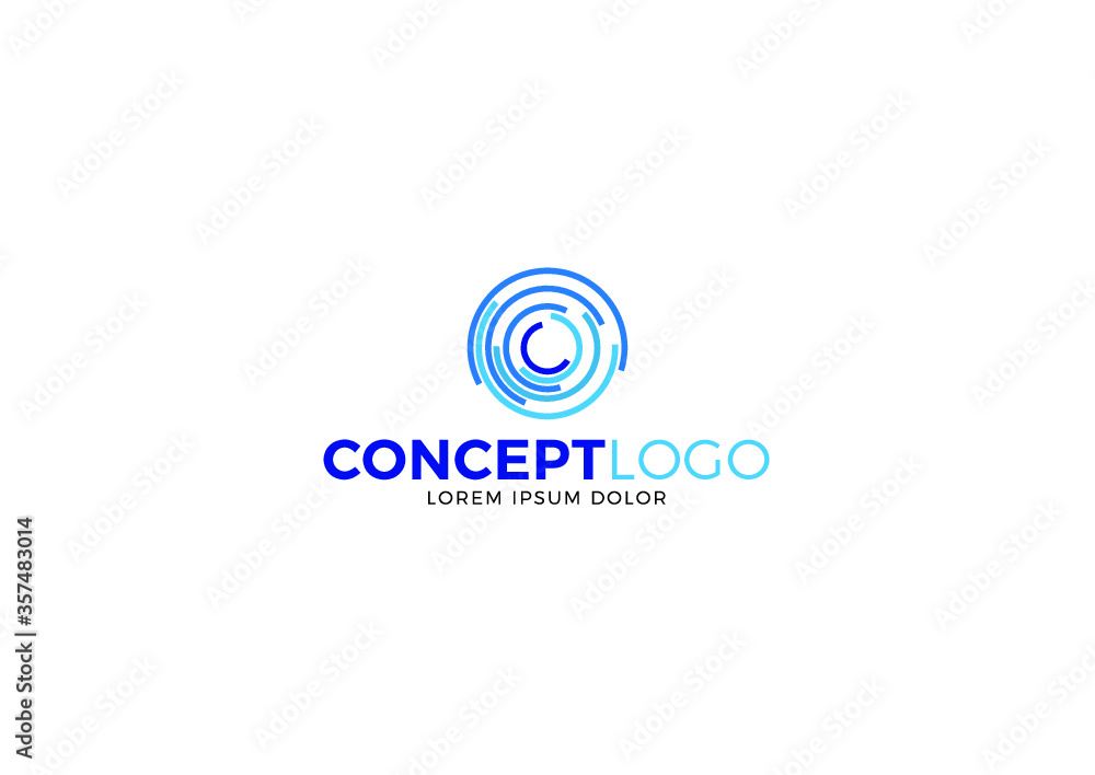 C logo design concept modern 