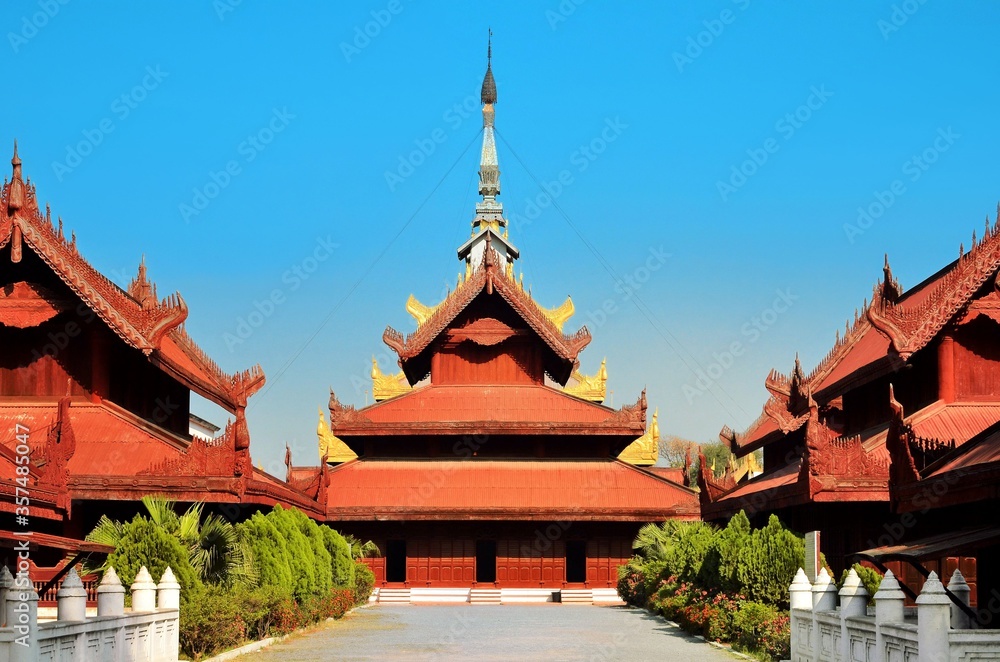 The Royal Palace of Mandalay in Myanmar