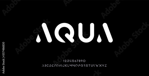 Abstract minimal future alphabet fonts. simple typography sport future creative font . vector illustrator photo