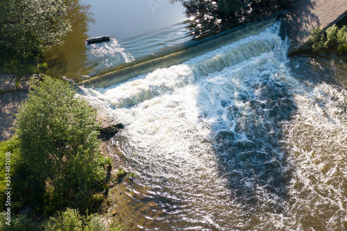 Waterfall on the Kudma river in the Nizhny Novgorod region photo