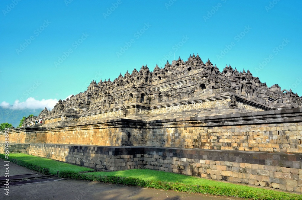 Buddist temple Borobudur complex in Yogjakarta in Java, indonesia