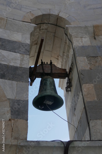 A clock in the bell tower of Pisa. Italy,Europe.