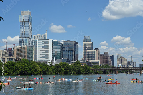 Photography Enjoying the outdoors in downtown Austin, Texas - paddling and having fun on Lad