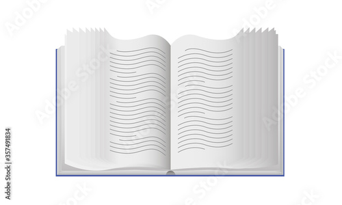 Open book. Layout for education. Isolated vector.
