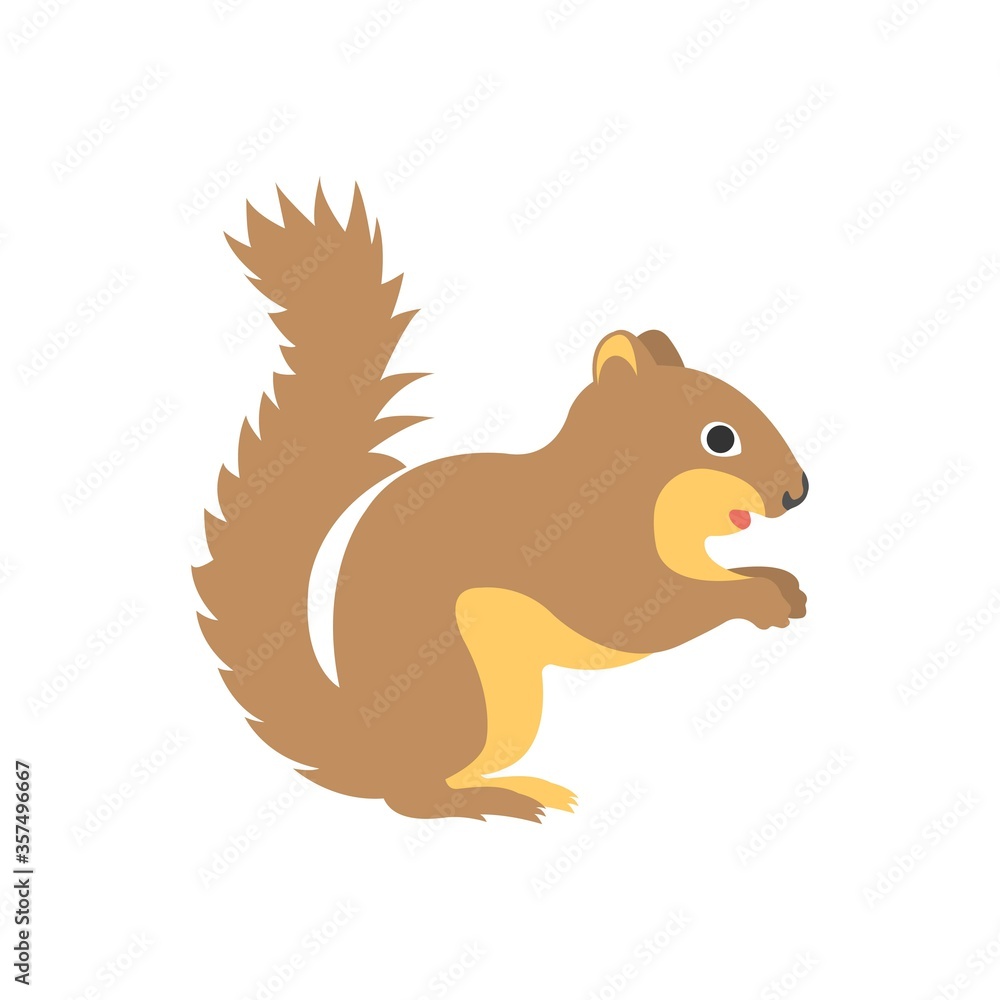 Squirrel icon in flat design style. Forest, wildlife animal symbol. Logo, mascot element. Squirrel icon in flat design style. Forest, wildlife animal symbol. Logo, mascot element.