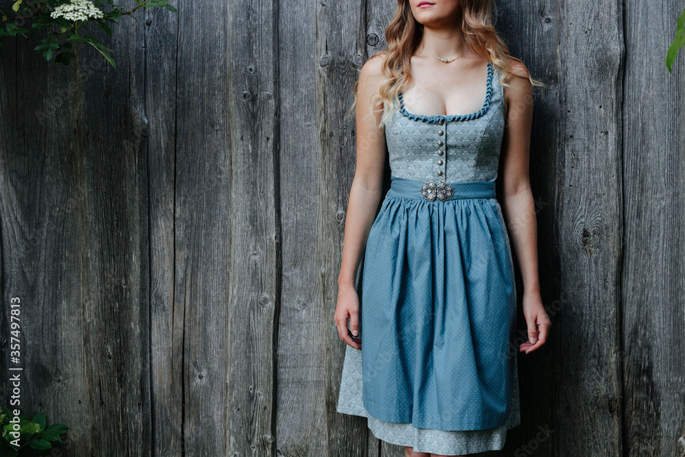 Naklejka premium Traditional Bavarian dress called Dirndl