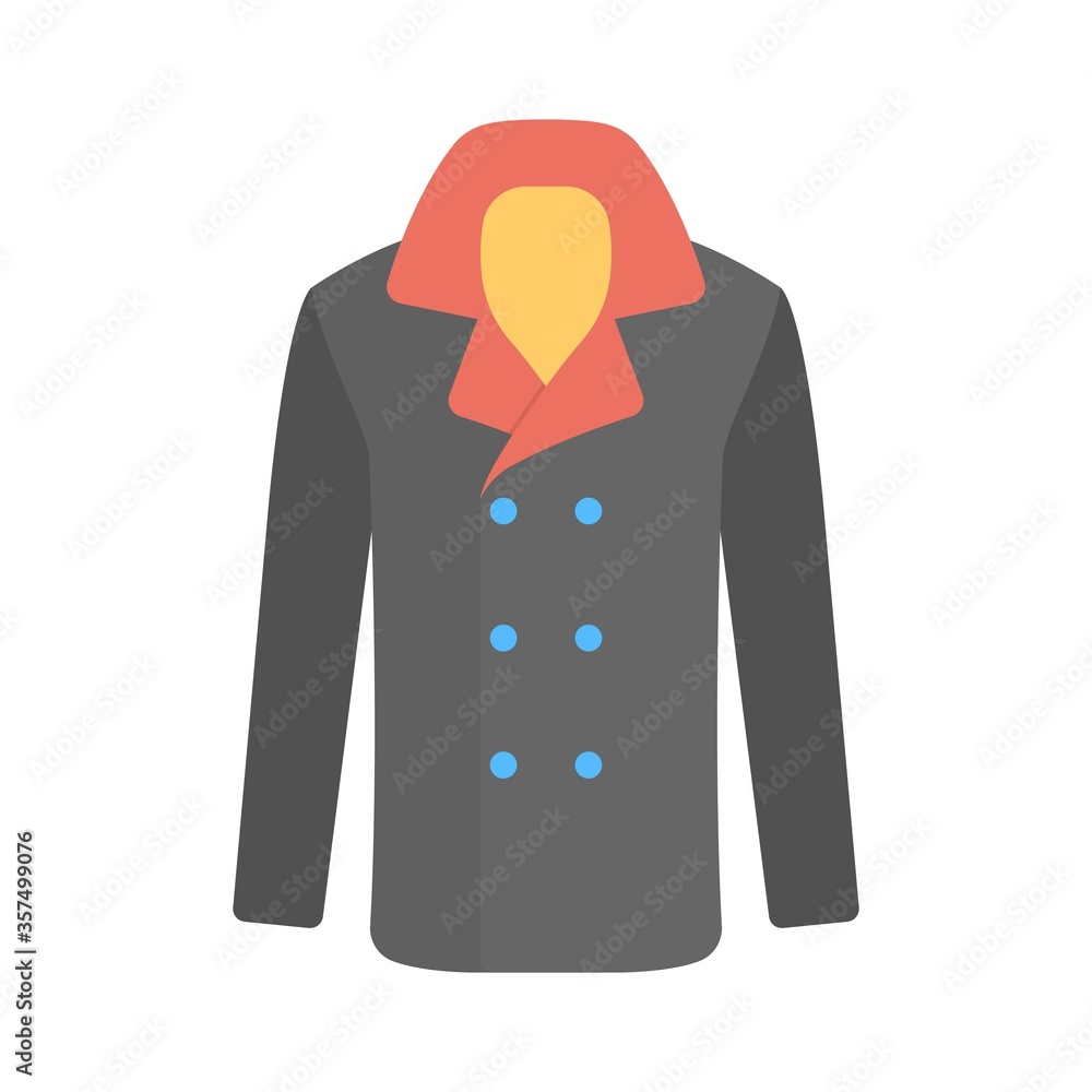 Trench coat icon. Winter coat symbol. Men dressing sign. Trench coat icon. Winter coat symbol. Men dressing sign.