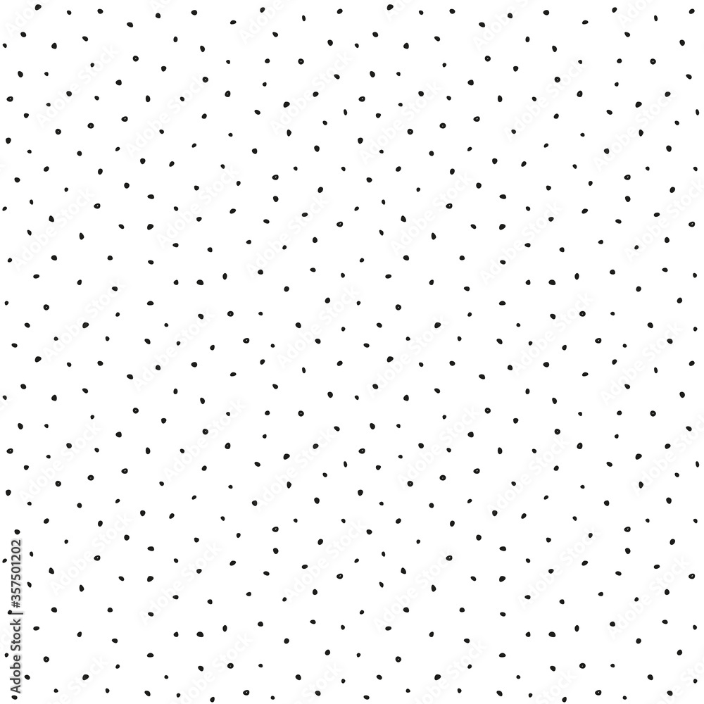 Classic Polka Dots pattern. Hand drawn ink texture with small dots. Elegant and simple Dotted background. Black and white seamless doodle vector illustration. Classic Polka Dots pattern. Hand drawn ink texture with small dots. Elegant and simple Dotted background. Black and white seamless doodle vector illustration.