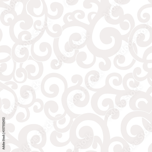 Seamless abstract white background with swirls