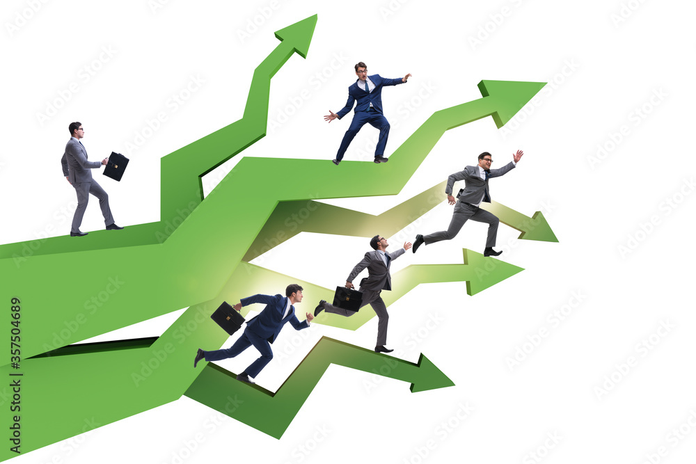 Businessman in business chart concept Businessman in business chart concept