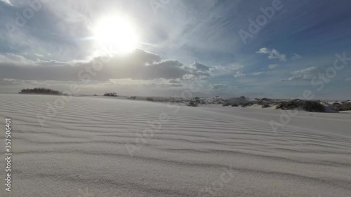 Blowing sand in White Sands National Park Time-Lapse