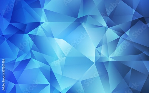 Light BLUE vector polygonal pattern. © smaria2015