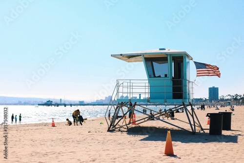 lifeguard tower on the beach © Christine