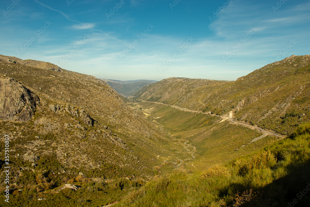 Glacier valley at Serra da Estrela Natural Park in Portugal
