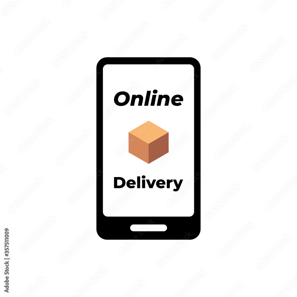 Notification on mobile phone vector illustration, concept of new online order message on smartphone, ecommerce sale push notification isolated on white background flat style Notification on mobile phone vector illustration, concept of new online order message on smartphone, ecommerce sale push notification isolated on white background flat style