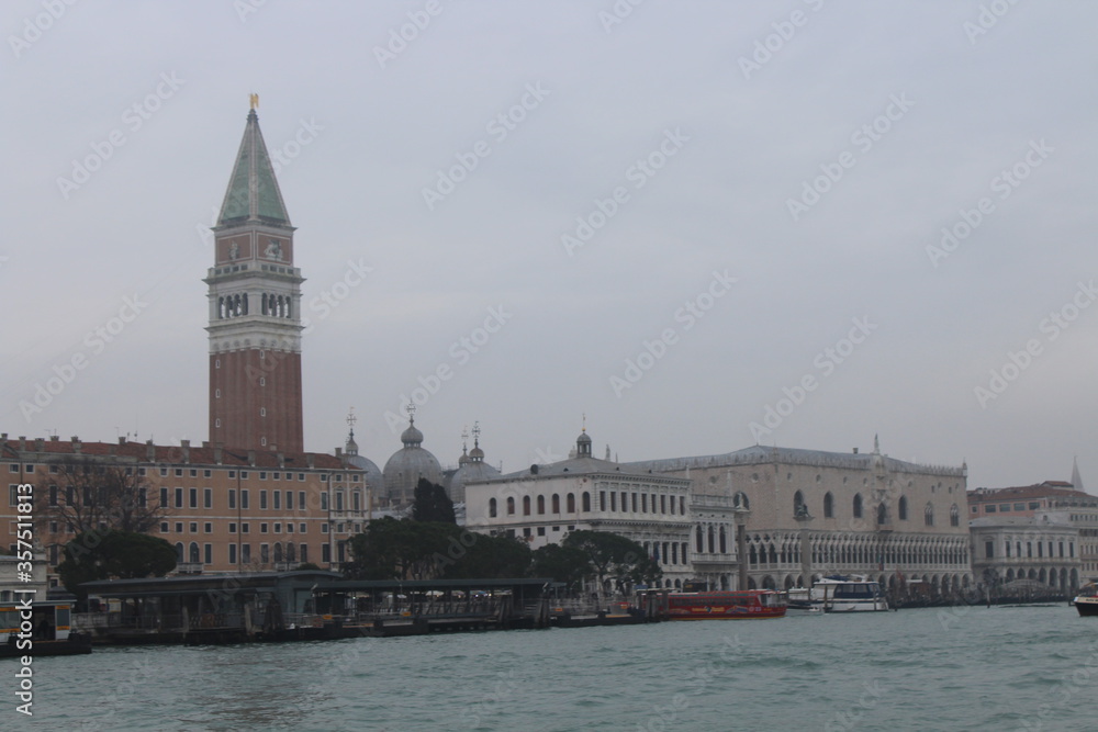 National Archaeological Museum Venice, St Marks Campanile, Doge's Palace (Palazzo Ducale) and Grand Canal, Venice, Italy. National Archaeological Museum Venice, St Marks Campanile, Doge's Palace (Palazzo Ducale) and Grand Canal, Venice, Italy.