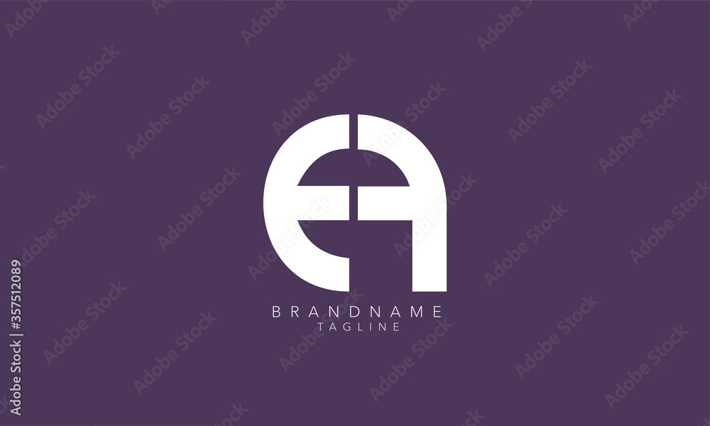 Alphabet letters Initials Monogram logo EA or AE Stock Vector | Adobe Stock