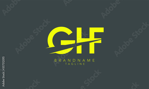 Alphabet letters Initials Monogram logo GHF, GH and F photo