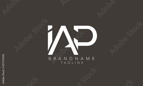 Alphabet letters Initials Monogram logo IAP, IA and P photo