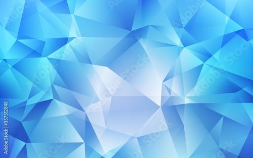 Light BLUE vector triangle mosaic background.