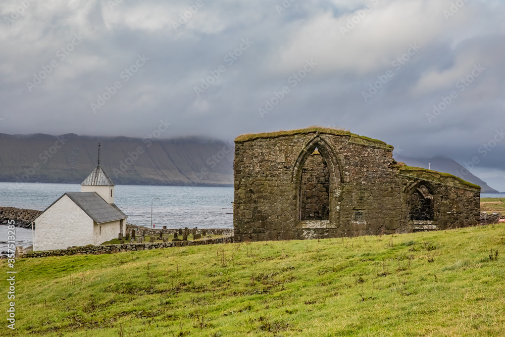 Beautuful view at Faroe Islands, Kirkjubour Beautuful view at Faroe Islands, Kirkjubour