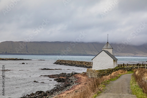 Beautuful view at Faroe Islands  Kirkjubour